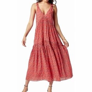 Joie Red Printed Sleeveless Maxi Dress | NWT | Size XL
